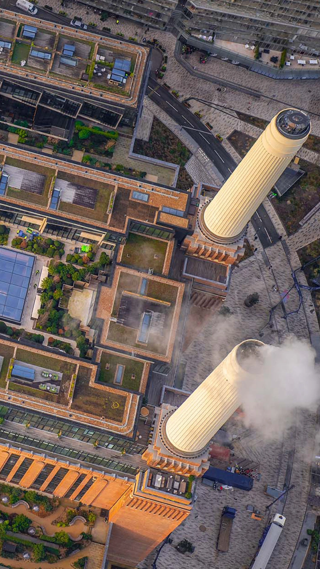 aerial roof photo of Battersea Power Station